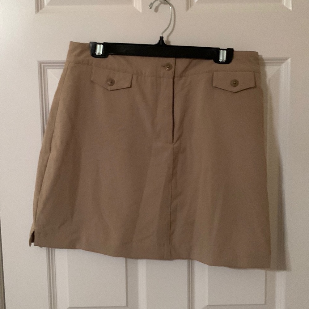 Page and Tuttle golf skirt size 12 golf skort tan EUC